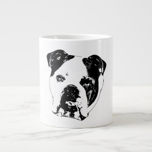 Bulldog Noel Close-Up Large Coffee Mug