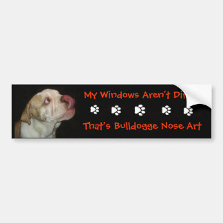 Bulldog Nose Art Bumper Sticker