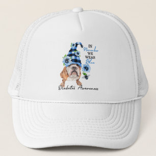 Bulldog November We Wear Blue Diabetes Awareness Trucker Hat