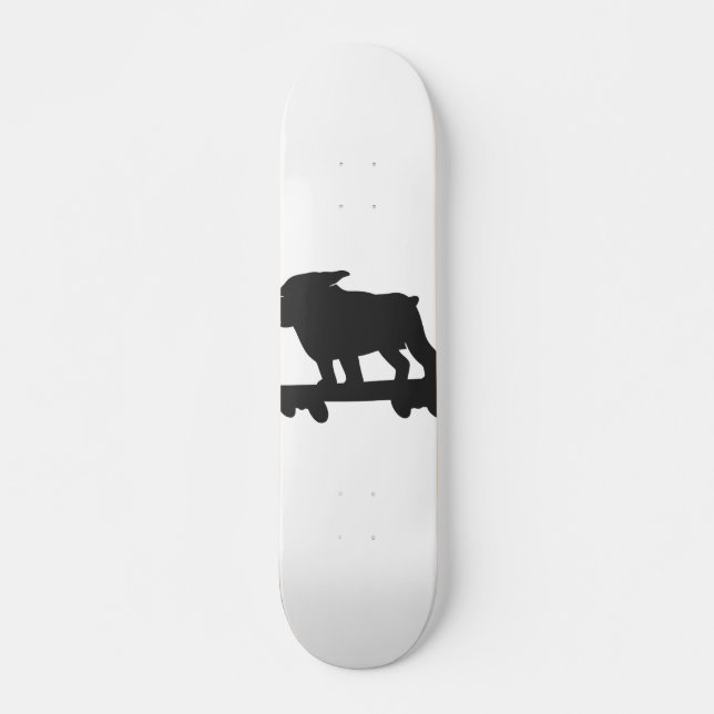 Bulldog on a skateboard - Choose background color (Front)