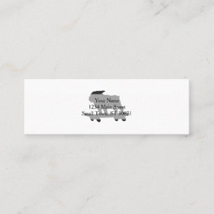 Bulldog on a skateboard - Choose background color Mini Business Card