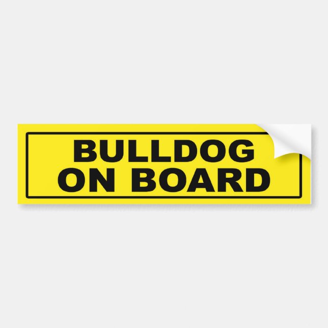 Bulldog on Board Bumper Sticker (Front)