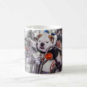 Bulldog on Motorcycle Coffee Mug