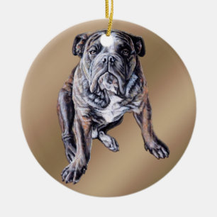 Bulldog Ornament Personalised English Bulldog Gift