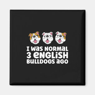 Bulldog Owner I Was Normal 3 English Bulldogs Ago  Magnet