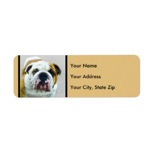 Bulldog Painting - Cute Original Dog Art