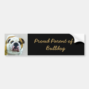 Bulldog Painting - Cute Original Dog Art Bumper Sticker