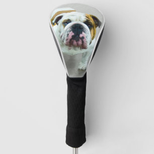 Bulldog Painting - Cute Original Dog Art Golf Head Cover