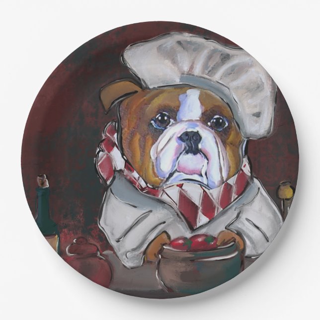 Bulldog  paper plate (Front)