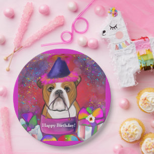 Bulldog        paper plate