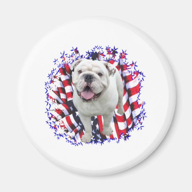 Bulldog Patriot Magnet (Front)