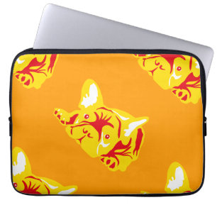 Bulldog Pattern Laptop Sleeve