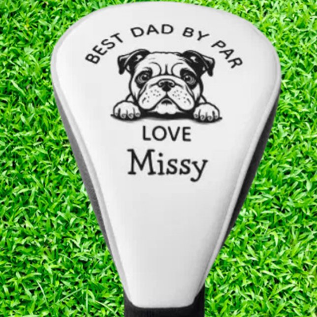 Bulldog Peeking Puppy Customise Golf Head Cover (Bulldog Puppy Customize Golf Head Cover introducing the ultimate accessory for dog-loving go)