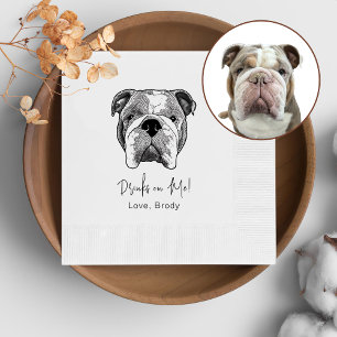 Bulldog Personalised Drink On Me Napkin