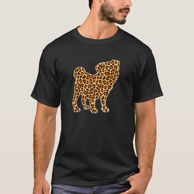 Bulldog  Pet Animal Print Leopard Girls Women For  T-Shirt (Front)