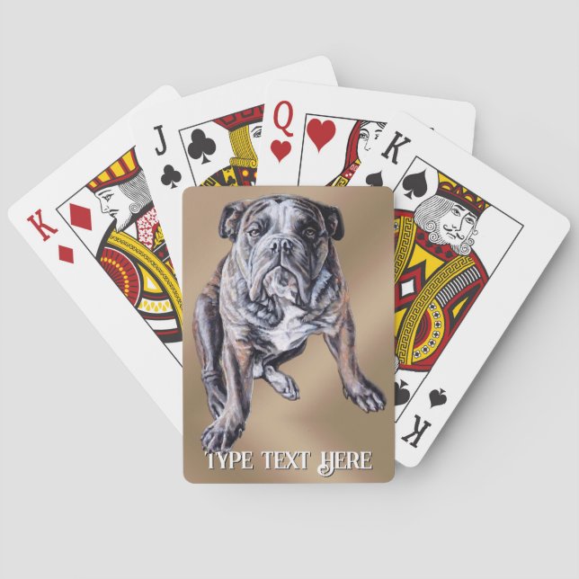 Bulldog Playing Cards Personalised Bulldog Cards (Back)