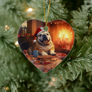 Bulldog Police Lover Pet Ornament Memorial Gift