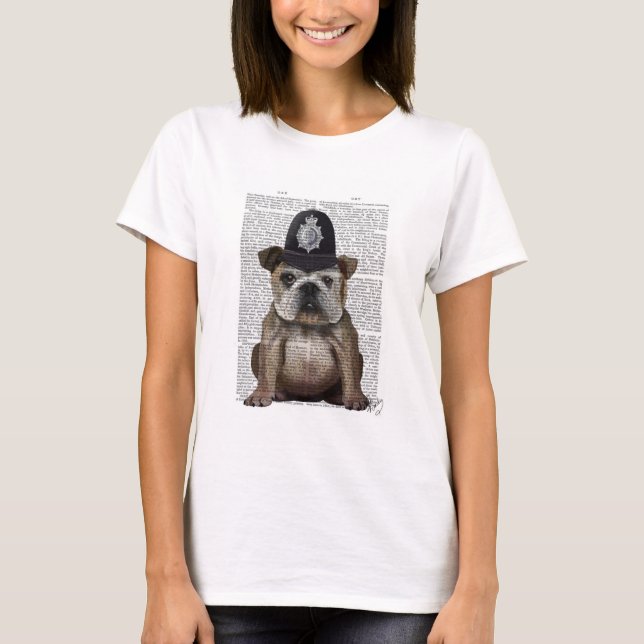 Bulldog Policeman T-Shirt (Front)