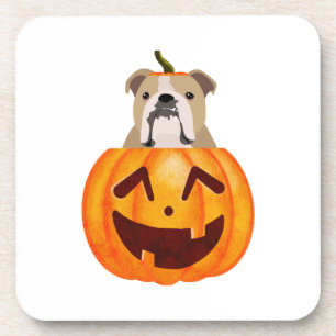 Bulldog Pumpkin Coaster