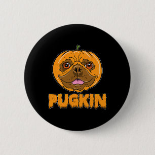 Bulldog Pumpkin Frenchie Pugkin Halloween 6 Cm Round Badge