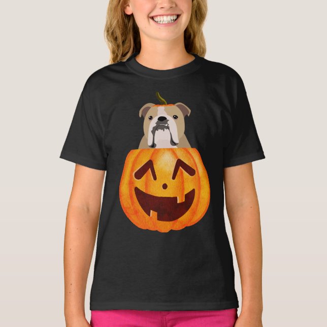 Bulldog Pumpkin     T-Shirt (Front)