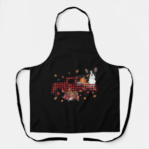 Bulldog Pumpkin Truck Thanksgiving Halloween Gift Apron