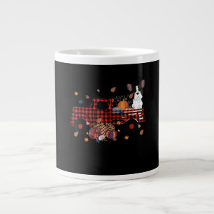 Bulldog Pumpkin Truck Thanksgiving Halloween Gift Large Coffee Mug