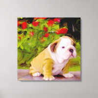 Bulldog puppy art