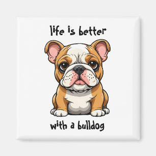 Bulldog Puppy Magnet
