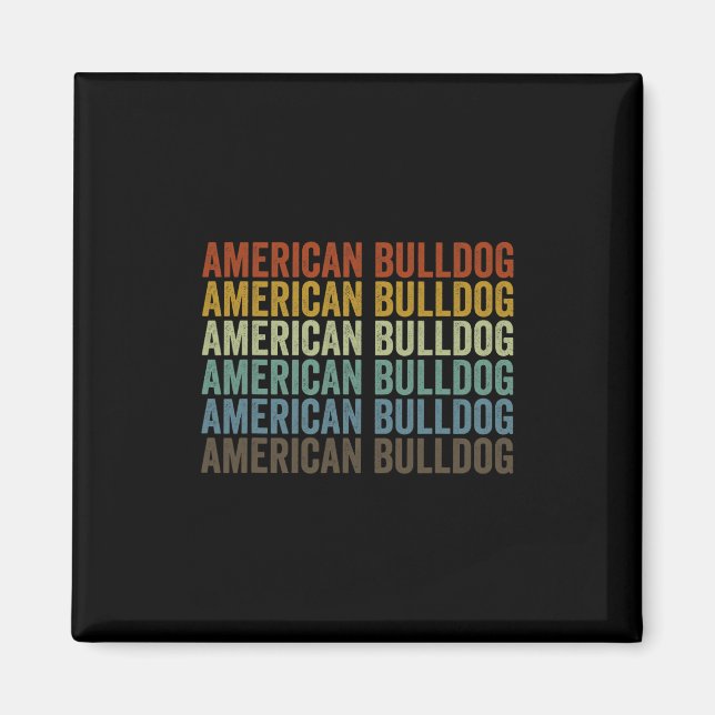 Bulldog Retro  Magnet (Front)