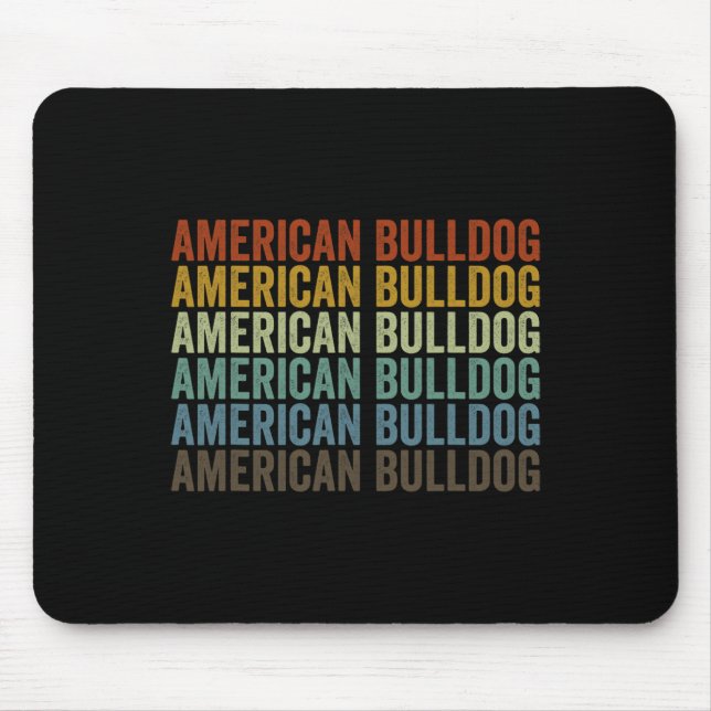 Bulldog Retro  Mouse Mat (Front)