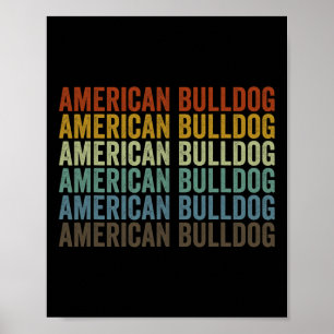 Bulldog Retro  Poster
