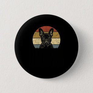 Bulldog Retro Vintage 60s 70s Fun Frenchie Loves 1 6 Cm Round Badge