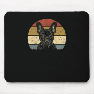 Bulldog Retro Vintage 60s 70s Fun Frenchie Loves 1 Mouse Mat