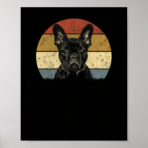 Bulldog Retro Vintage 60s 70s Fun Frenchie Loves 1 Poster