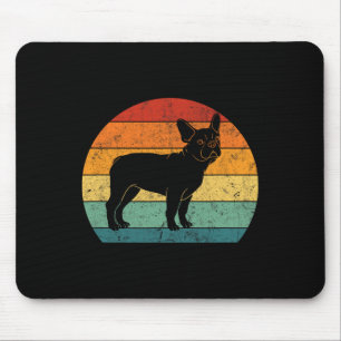 Bulldog Retro Vintage 60s 70s Fun Frenchie Loves 2 Mouse Mat