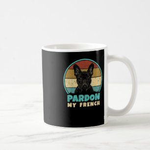 Bulldog Retro Vintage 60s 70s Fun Frenchie Loves Coffee Mug