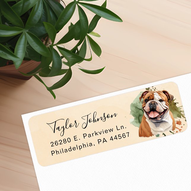 Bulldog Return Address Label (Creator Uploaded)