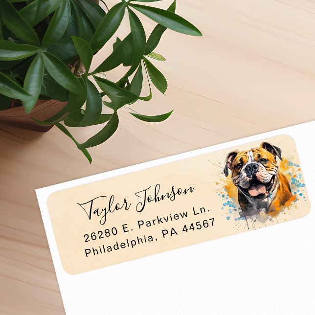 Bulldog Return Address Label (Creator Uploaded)