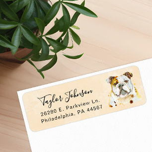 Bulldog Return Address Label