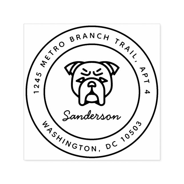 Bulldog Return Address Stamp Self-Inking (Design)