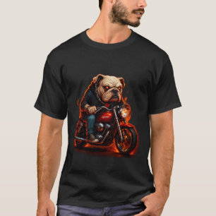 Bulldog Rider – Badass Biker Dog T-Shirt