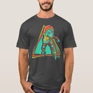 Bulldog Roller SkaterInline Skating  T-Shirt