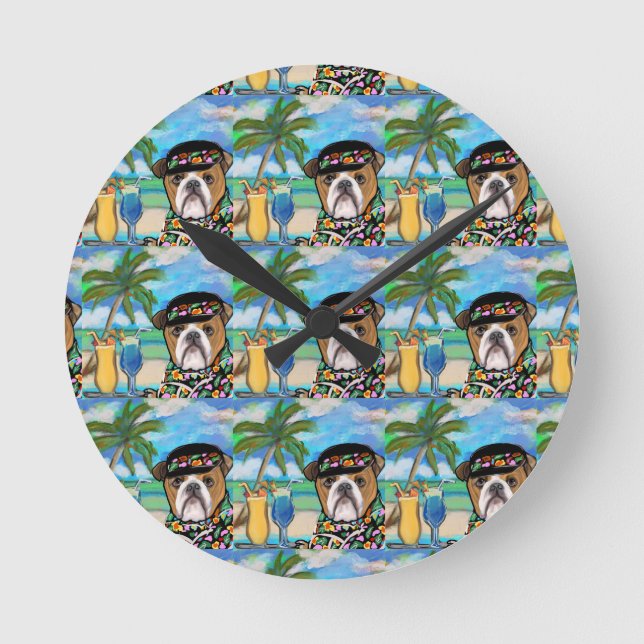 Bulldog               round clock (Front)