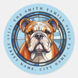 Bulldog Round Stickers