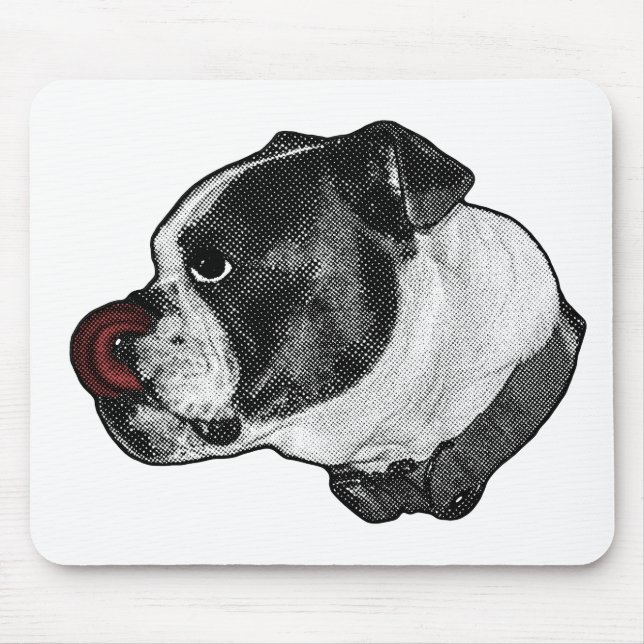 Bulldog Ruby Desk Mouse Mat (Front)