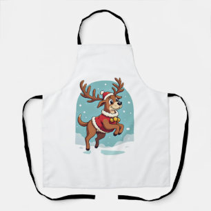 Bulldog Santa Cookies Apron