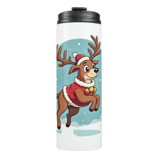 Bulldog Santa Cookies Thermal Tumbler (Front)