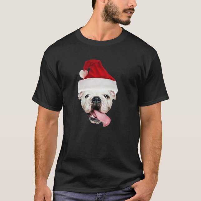 Bulldog Santa Essential T-Shirt (Front)