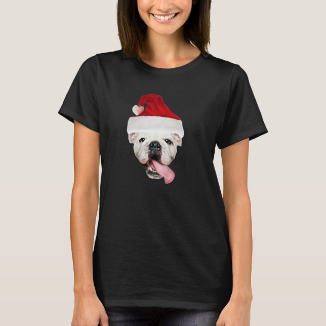 Bulldog Santa Essential T-Shirt (Front)